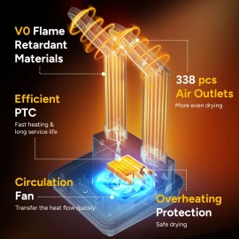 Dr.Prepare Upgraded Boot Dryer Shoe Dryer - 6 Timer Settings