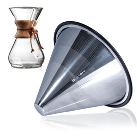 Quell Reusable Stainless Steel Coffee Filter for Chemex – Perfect fit for 6, 8, & 10 Cup | Revive Your Ritual with a Bold New Flavor Profile and Produce Zero Waste – Designed by Chemex Enthusiasts