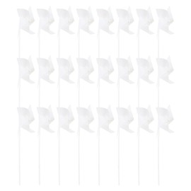 FOMIYES 24pcs Graffiti Pinwheel Homemade Ornaments DIY Kids Playsets Craft Kits Toys Pinwheels Do It Yourself Pinwheel Mothers Day Crafts for Kids Fan Baby Puzzle White Paper