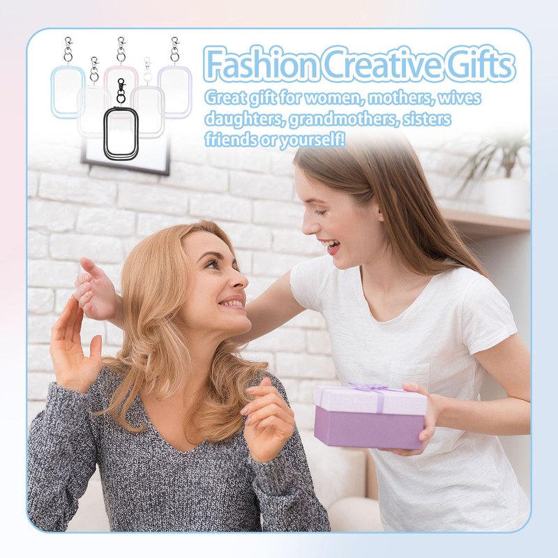 6 Pcs Clear Figures Display Bag with Keychain Zipper Clear