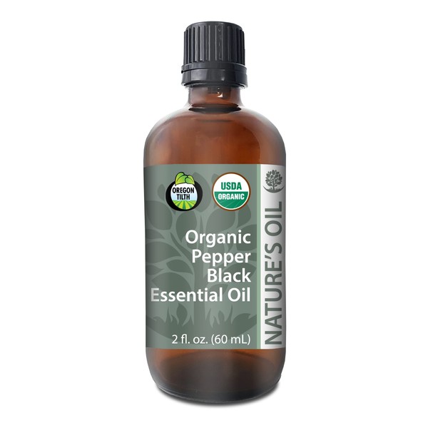 Best Pepper Black Essential Oil Pure Certified Organic Therapeutic Grade 60ml
