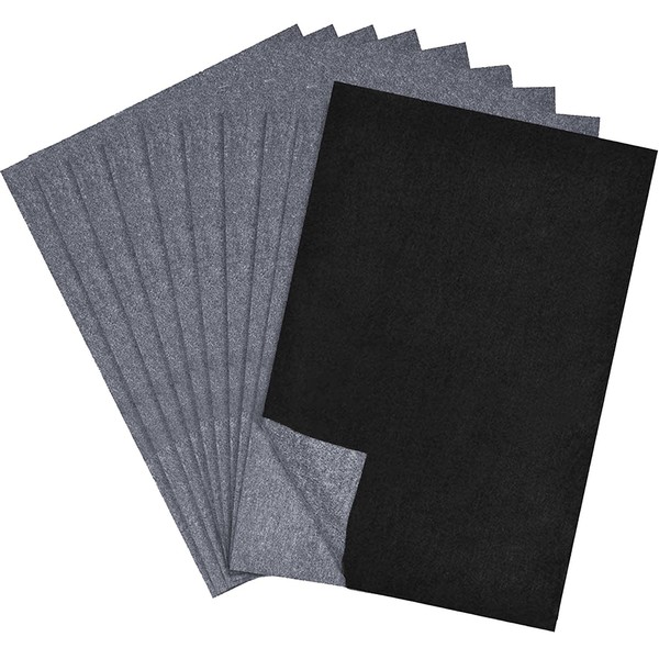 JONMON 50 Sheets Carbon Paper - 9" x 13" Black Transfer Paper, Graphite Tracing Copy Paper for Tracing Drawing Pattern on Wood Ceramic Canvas DIY Painting Art Craft