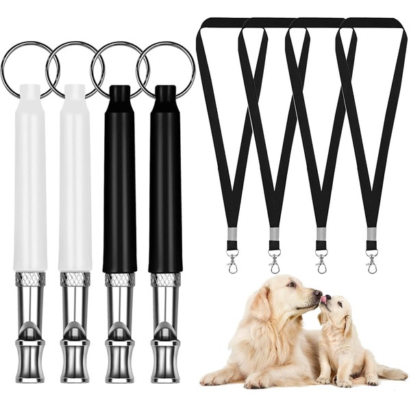 4 Pack Dog Whistle,Adjustable Ultrasonic Silent Dog Whistle,Dog Whistle to