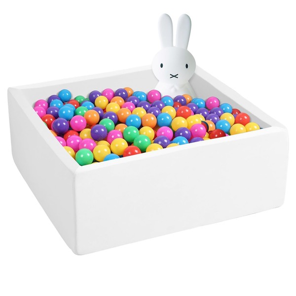 UHAPPYEE Square Foam Ball Pit for Toddler,35"x35"x12" Soft Ball Pit