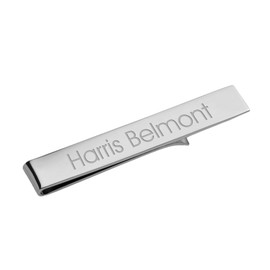 THINGS REMEMBERED Engraved Sterling Silver Tie Bar (Free Customization)