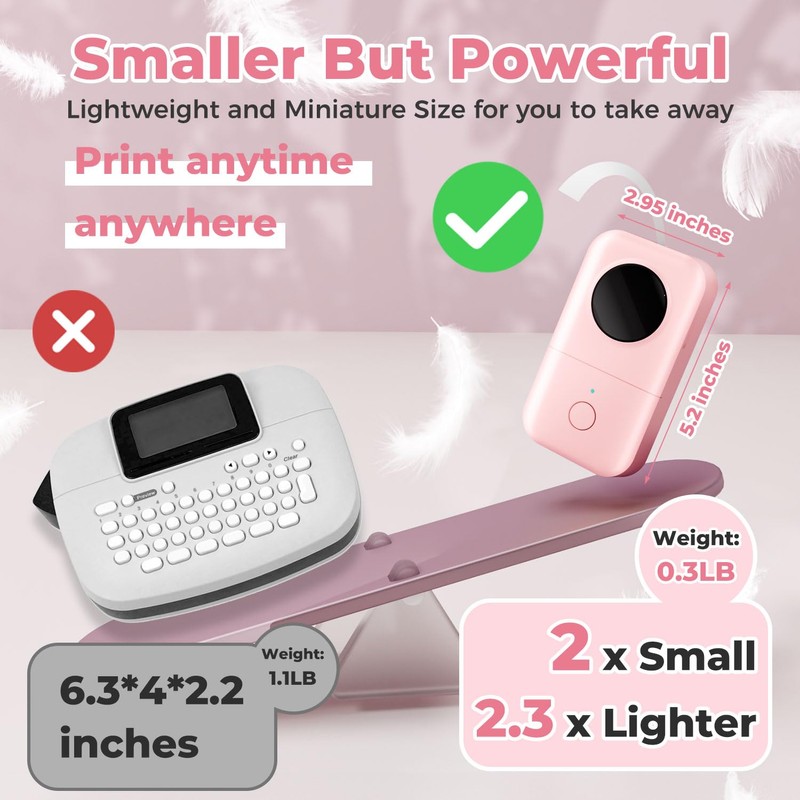 Phomemo D30 Label Maker Machine with Tape Mini Bluetooth Label