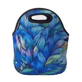 Wrapables Insulated Neoprene Lunch Bag, Ferns