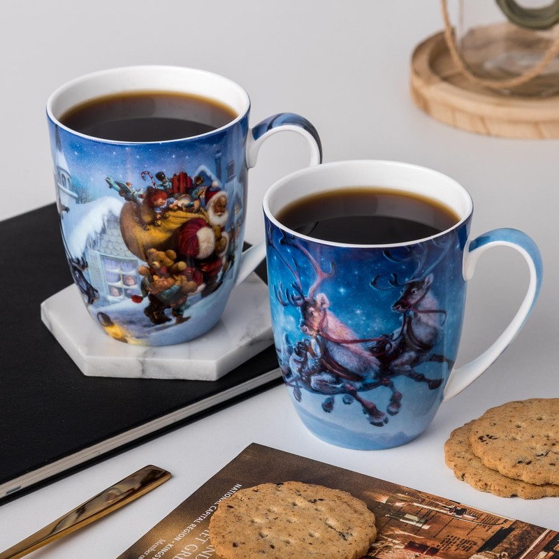 Scott Gustafson Santa Claus Set of 2 Mugs