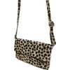Jeamis Suede Shoulder Bag Leopard Suede Bag Crossbody Clutch Leather