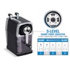 CARL Pencil Sharpener, CC-2000, Custom, Red, 5-Point Selector. Manual, Quiet