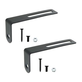 MEETOOT 2pcs Metal Mounting Bracket Support with Screws and Nuts, Black L Pickguard Bracket for Epiphone Les Paul Guitar