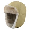 Clakllie Winter Warm Aviator Hat Aviator Hat with Faux Leather