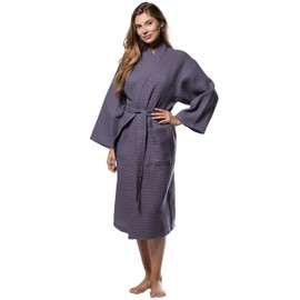 Turquaz Robes For Women Lightweight Unisex Waffle Kimono Bathrobe Mothers day Gifts