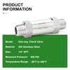 TAISHER 1PCS 304 Stainless Steel 1/8" NPT Male Check Valve,Backflow