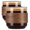 PARACITY Espresso Cups Set of 2 with Wooden Ring, 5