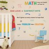 62pcs Math Wall Stickers Colorful Mathematics Wall Decals Peel and