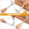 Luxshiny 2pcs Mini Avocado Masher, Small Potato Masher with Wood