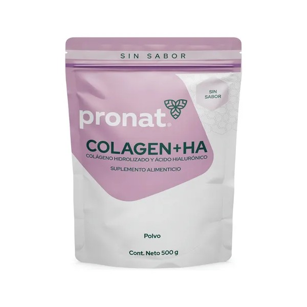 Colágeno Hidrolizado + Ácido Hialurónico - Pronat - 500 G