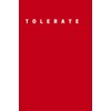 TOLERATE Journal - Blank Notepad - Diary Pad - Lined