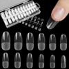 Fingooo Nail Tips, Clear, 240 Pieces, Long, Ultra Thin, Clear,