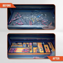 Railer EVA Foam Tool Tray – Premium Toolbox Drawer Organizer & Storage with Built-In Bit & Socket Organizer for Tool Box, Garage & Workshop