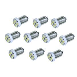 PA LED 10PCS #1893#44#47#756#1847 BA9S 4SMD LED Bayonet Pinball Machine Light Bulb Green-6.3V