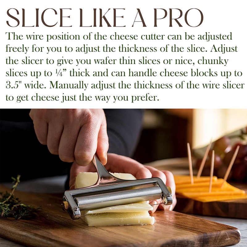 Bellemain Stainless Steel Wire Cheese Slicer - Hand Held Cutter