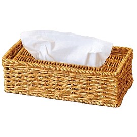 Kijapan 168447 Lulu Basket Tissue Case, Brown, W10.0 x D5.5 x H 3.5 inches (25.5 x 14 x 9 cm)