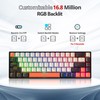 Fogruaden RGB Wired 60% Percent Keyboard Mechanical, 68 Keys Gaming