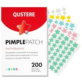 QUSTERE Parches para espinillas para la cara, parches hidrocoloides para el acné, lindas cubiertas de espinillas con forma de estrella, pegatinas colo