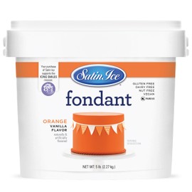 Satin Ice Fondant for Cake Decorating, Orange (5 Pound)