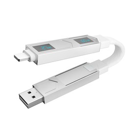 Snblzhef Multi Connectors Magnetic Fast Charging Cable with Screen Keychain PD Cord for Andriod Type-C 60W QC 18W White