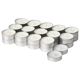 IKEA Little Loved Corner ADLAD Scented Tealight Candle, Scandinavian Woods/White, 3.5 hr (Pack of 30)