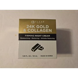 CB Clear Beauty 24K Gold & Collagen Firming NIGHT Cream 1.69 fl. oz. BRAND NEW