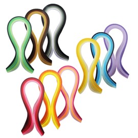 BokWin 9 Pack Quilling Paper Strips 3mm Width Quilling Paper Multi-Color Paper Quilling Strips