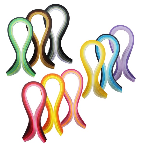 BokWin 9 Pack Quilling Paper Strips 3mm Width Quilling Paper