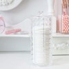 Acrylic Makeup Cotton Round Holder, Luxspire Clear Diamond Pattern Cotton