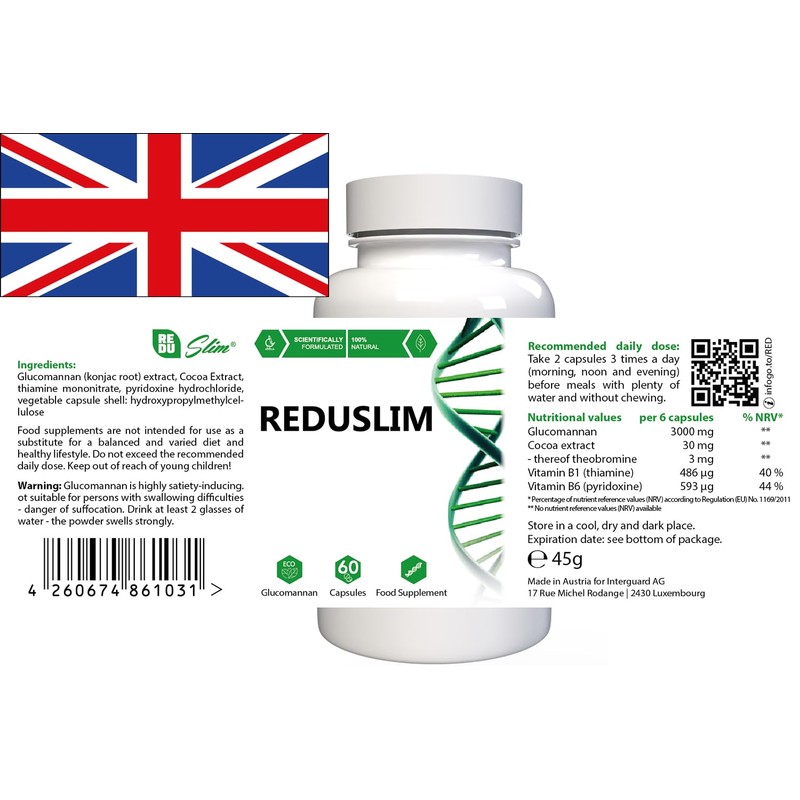 Reduslim - 120 Capsules (2 x 60 Capsules), Pack of