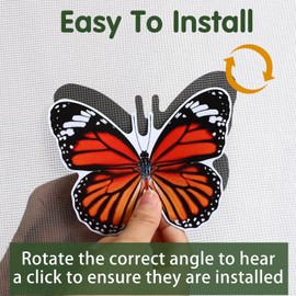 Fiada Pack of 6 Butterfly Fly Screen Magnets for Fridge Decorative Double-Sided Door Magnets Flexible Cute Magnetic Butterflies for Multicoloured Kitchen Office Decoration (Teal, Flight Style)