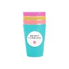LR Supplies 4 Plastic Tumblers Reusable Beaker Cup Travel Camp