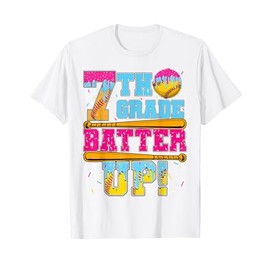 First Day of Seventh 7th Grade Softball Ice Cream Drip Kids T-Shirt