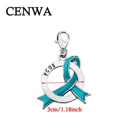 CENWA PCOS regalo síndrome de ovario poliquístico regalo de PCOS cierre de cierre/collar de conciencia de PCOS joyería