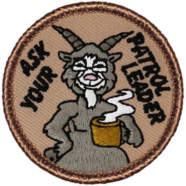 Old Goat - Ask Your Patrol Leader Patch - 2" Diameter Round Embroidered Patch
