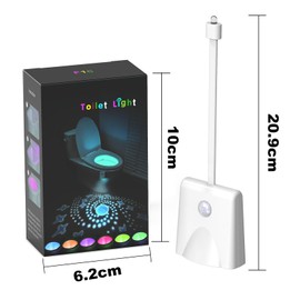 Weiongppy Toilet Light Toilet Night Light, Motion Sensor Toilet Night Light and Projector Lamp Toilet Light, with 16 Colour Changes, IP68 Waterproof, USB Charging, for Children, Bathroom, Home,