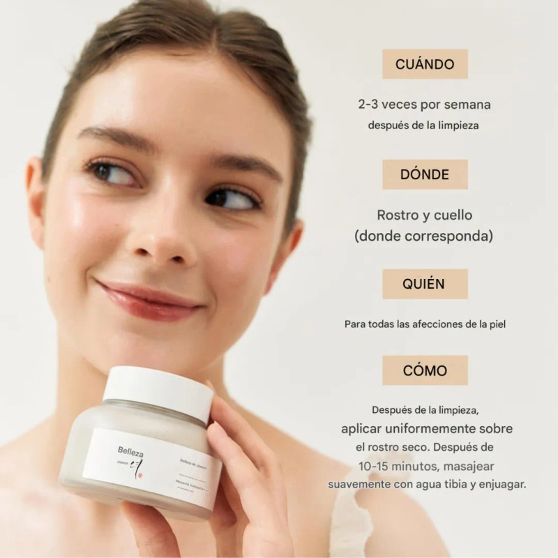 Mascarilla Glow Arroz Miel Beauty