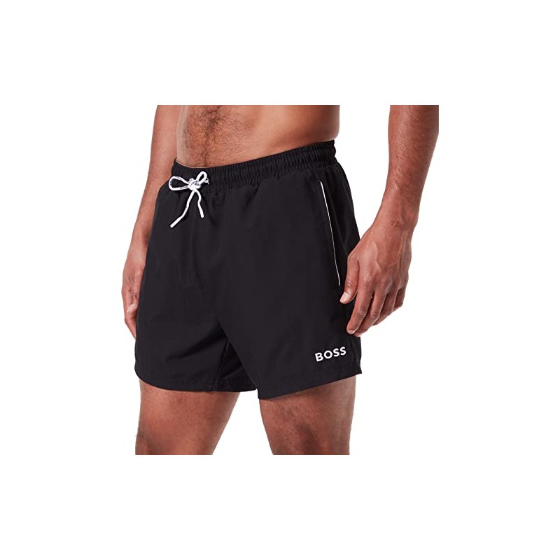 BOSS Men's Dogfish Swimming Trunks, Black 1