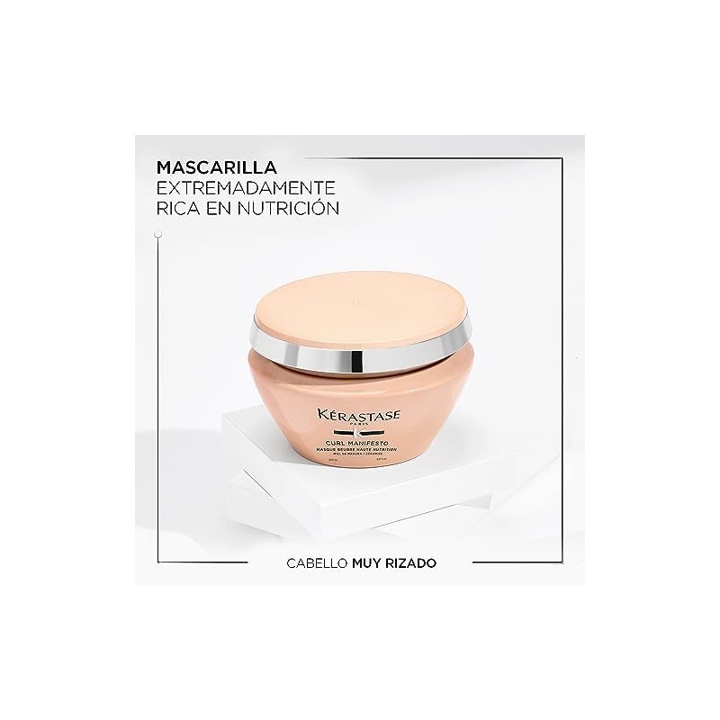 Kérastase Mascarilla Masque Beurre Haute Nutrition, para Cabello Rizado, con