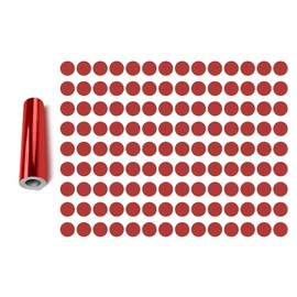 Dots Round Vinyl Color Coded Inventory Label Chrome Red 1/4 Inch Stickers Pack of 126