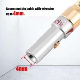 Joyzan Y Spade Speaker Connectors, Copper Plug Wire Gold Plated Cable Screw Locking Adapter Fork U Type Solderless Jack Banana Lugs Terminal DIY Home Theater Audio Video Receiver Amplifier 4mm 6Pcs