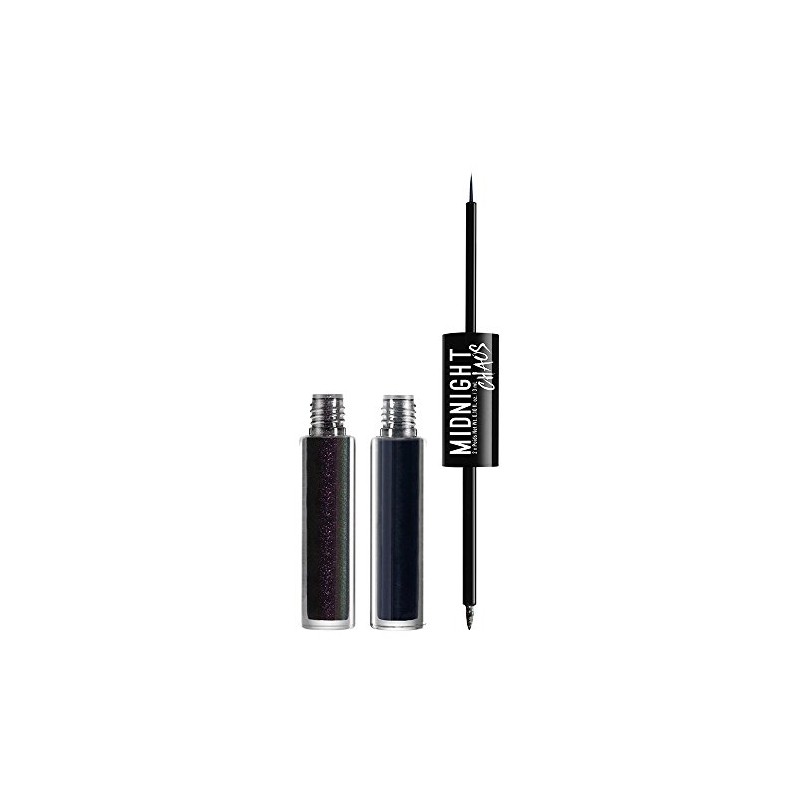 NYX PROFESSIONAL MAKEUP Midnight Chaos Dual-ended Eyeliner, Teal, 0.2 Ounce